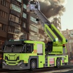 Ladder rescue rotating fire truck building blocks