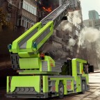 Ladder rescue rotating fire truck building blocks