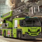 Ladder rescue rotating fire truck building blocks