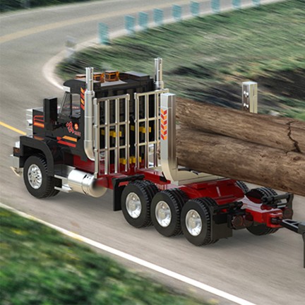 American classic cargo truck building block set