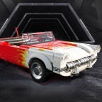 Retro Flame Convertible Sports Car Building Blocks Set