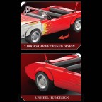 Retro Flame Convertible Sports Car Building Blocks Set