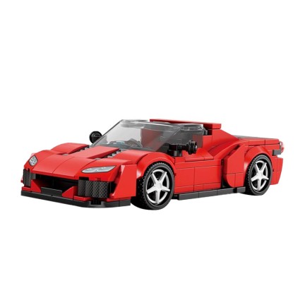 Crimson Flame Racing Car Building Blocks
