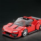 Crimson Flame Racing Car Building Blocks