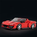 Crimson Flame Racing Car Building Blocks
