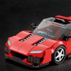 Crimson Flame Racing Car Building Blocks