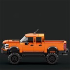 Orange Raptor off-road pickup truck building blocks
