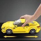 Yellow trident-shaped supercar building blocks