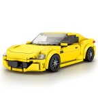 Yellow trident-shaped supercar building blocks