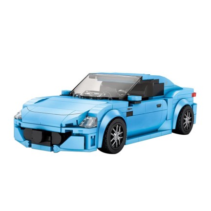 Blue super sports car building blocks