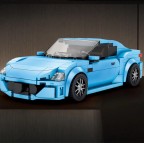 Blue super sports car building blocks