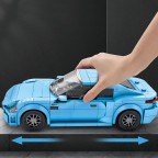 Blue super sports car building blocks
