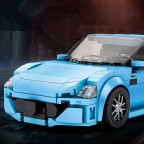 Blue super sports car building blocks