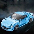 Blue super sports car building blocks