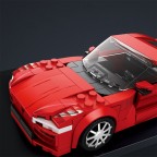 Red Children's Sports Car Technical Building Blocks Set