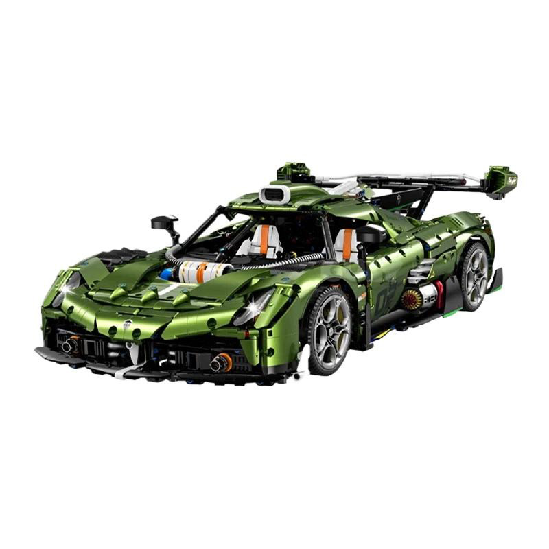 High-speed remote-controlled racing car building block set