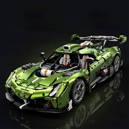 High-speed remote-controlled racing car building block set