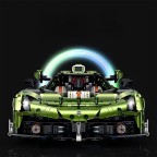 High-speed remote-controlled racing car building block set