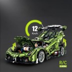 High-speed remote-controlled racing car building block set