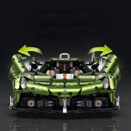 High-speed remote-controlled racing car building block set